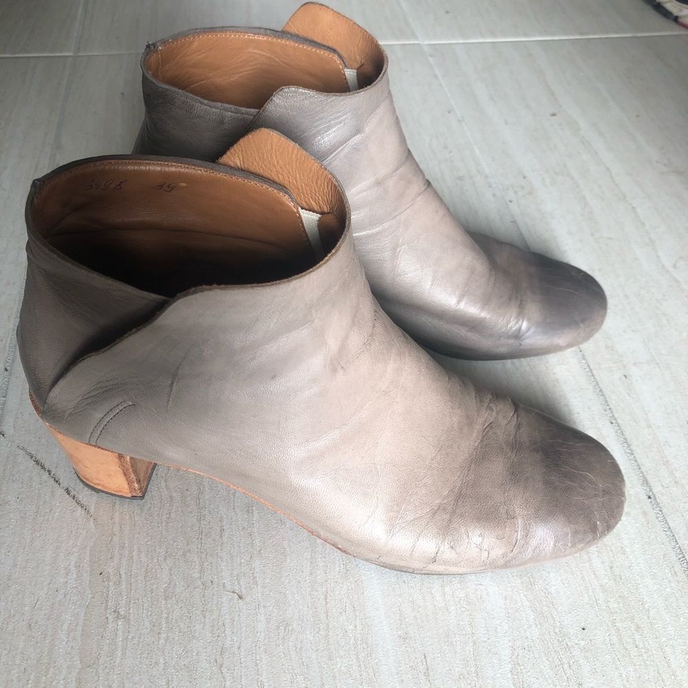 Silvano Sassetti Italian Gray Leather Boots